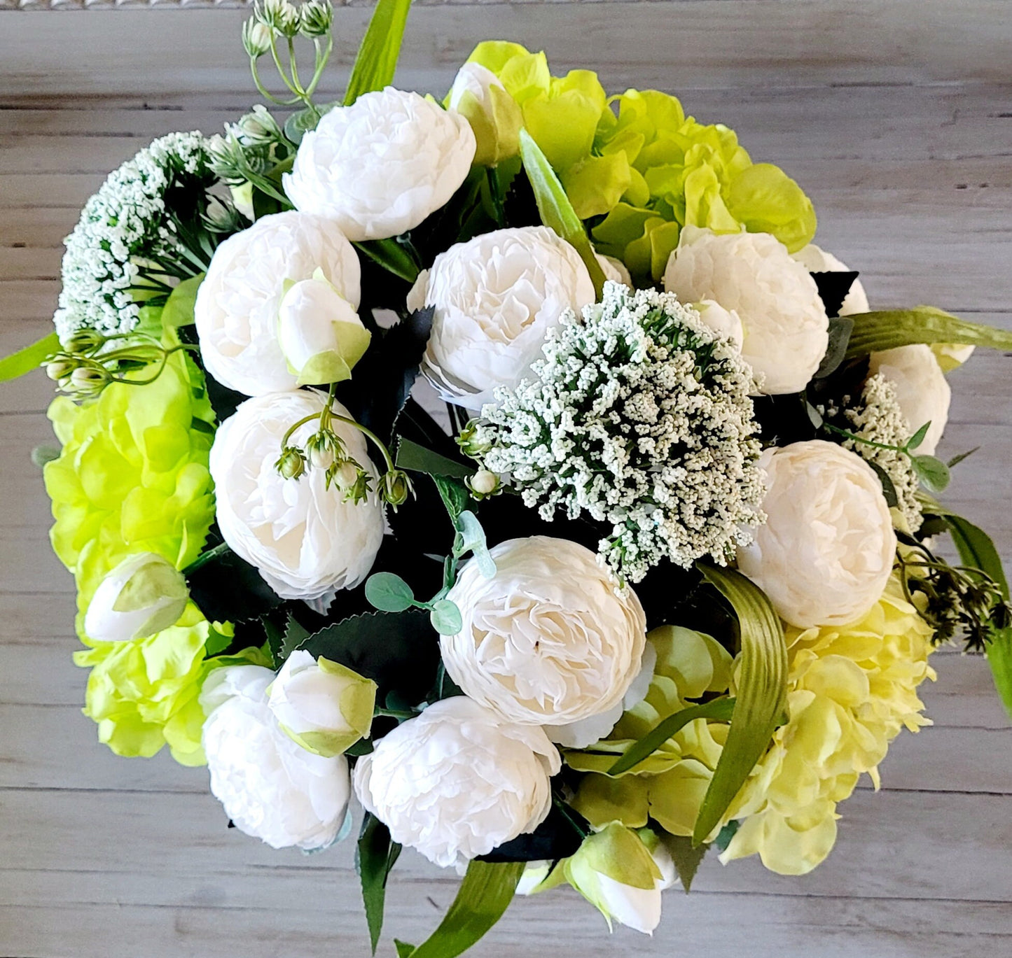 Peony Flower Spring Arrangement Dining Large Flower Centerpiece Gift Mom Flower Arrangement Vase Flower Centerpiece Decor Hydrangea Flower
