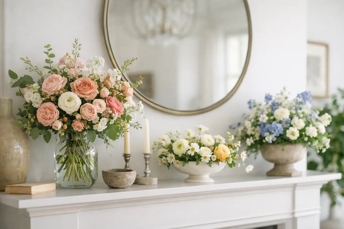 12 Mantel Floral Styling Examples to Try