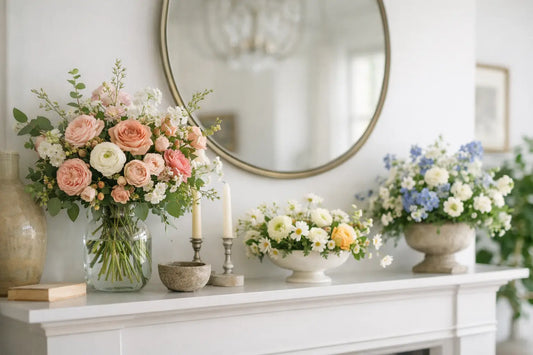 12 Mantel Floral Styling Examples to Try