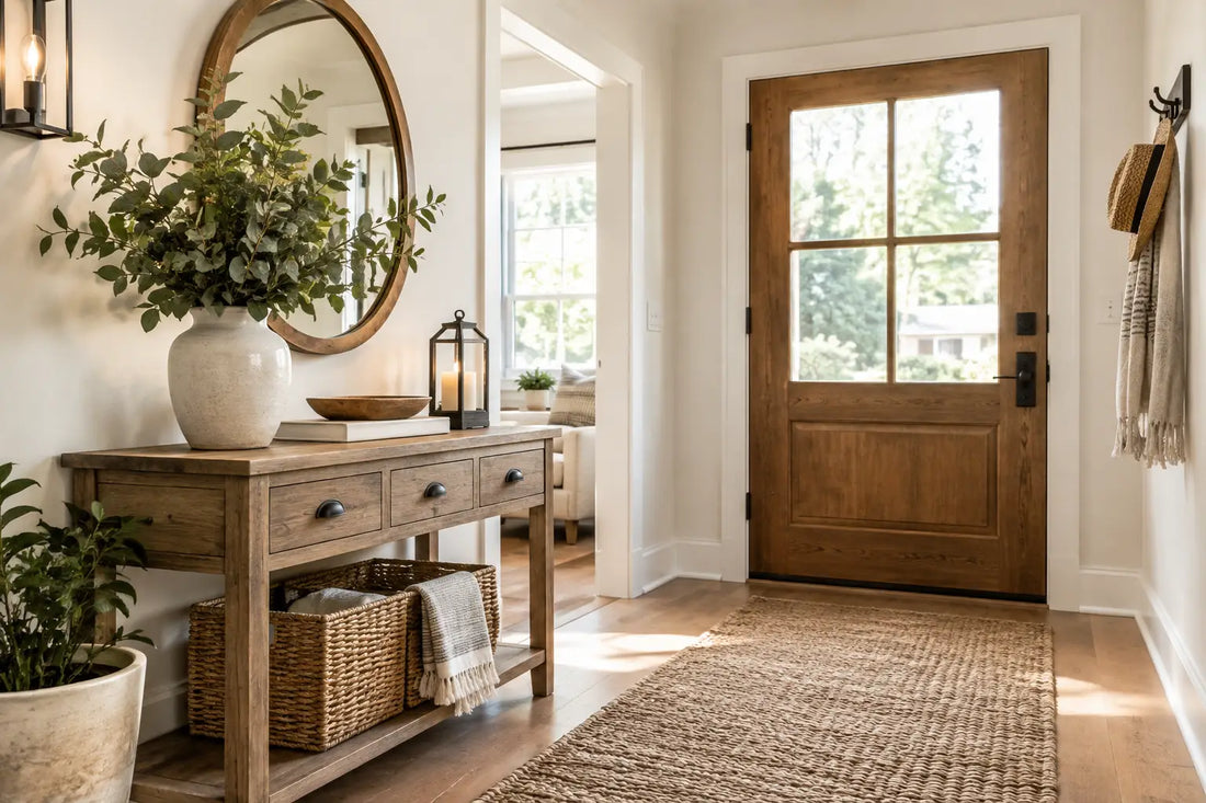 A Guide to Farmhouse Entryway Decor That Feels Like Home