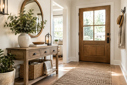 A Guide to Farmhouse Entryway Decor That Feels Like Home