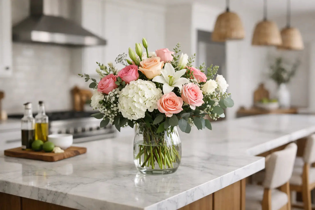 Best Floral Decor for Kitchen Islands at Home
