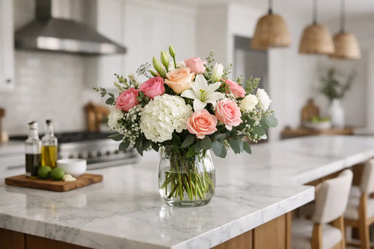 Best Floral Decor for Kitchen Islands at Home