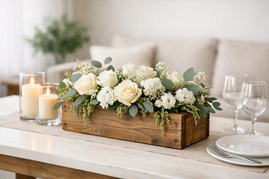 Wood Planter Box Centerpiece Ideas for Home