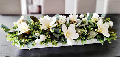 Dining Table Magnolia Arrangement Farmhouse Arrangement Dining Table Magnolia Arrangement Silk Magnolia Table Arrangement Silk Peony Flower