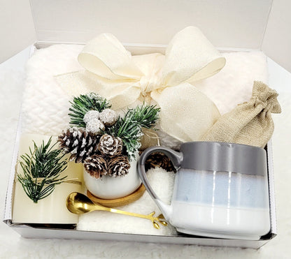 Self Care Gift Box For Her Luxury Gift For Mom Personalized Gift Winter Gift Package Holiday Gift Box Comfy Blanket Gift Wellness Gift Her