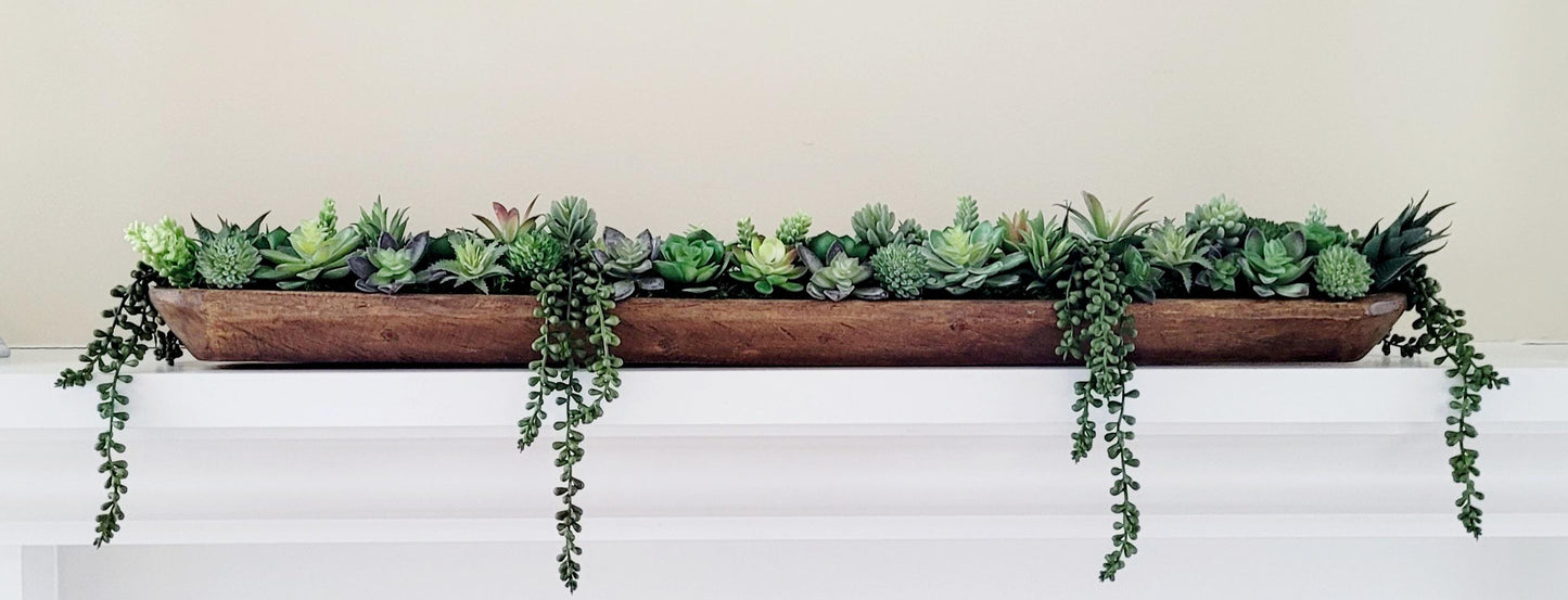 Dining table centerpiece large Succulent arrangement succulent gift her dining arrangement client gift Faux succulent table arrangement gift