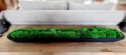 Farmhouse Table Centerpiece – Rustic Dough Bowl with Faux Moss