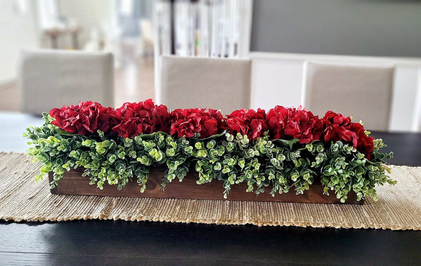 Sunflower Fall Table Arrangement Fall Sunflower Faux White Hydrangea Arrangement Dining Fall Decor Flame-less Candle Fall Table Decor Fall