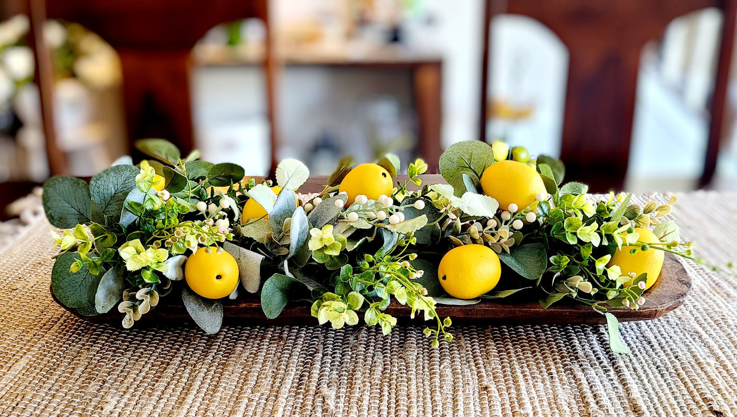 Lemon Decorations Lemon Bowl Filler Lemon table decor dough bowl greenery Decor faux lemon Decor Filler Spring Table Decor Summer Decoration