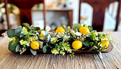 Lemon Decorations Lemon Bowl Filler Lemon table decor dough bowl greenery Decor faux lemon Decor Filler Spring Table Decor Summer Decoration