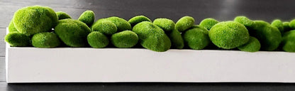 Moss Arrangement Narrow Long Dining Arrangement Modern Table Decor Contemporary Table Top Decor Faux Moss Centerpiece Mantle Decoration
