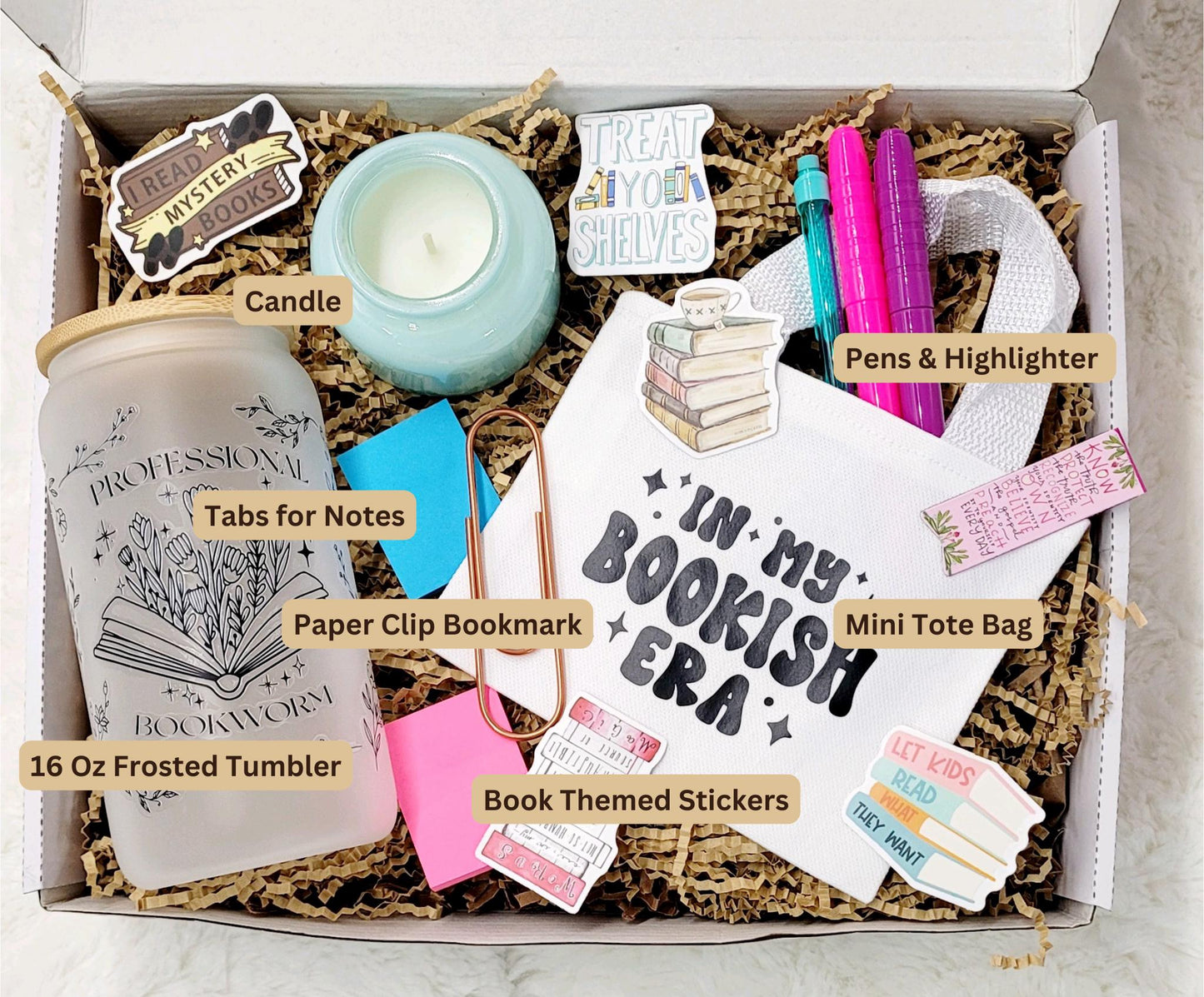 Gift Book reader Gift Box Book Lover gift set book bundle set pre-teen gift personalized Glass cup coffee lover gift set friend gift sister