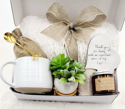 Thinking of You Gift Basket Wellness Gift Box for Best Friend Gift Mom Care Package Sister Gift Basket Co Worker Gift Luxury Unique Basket