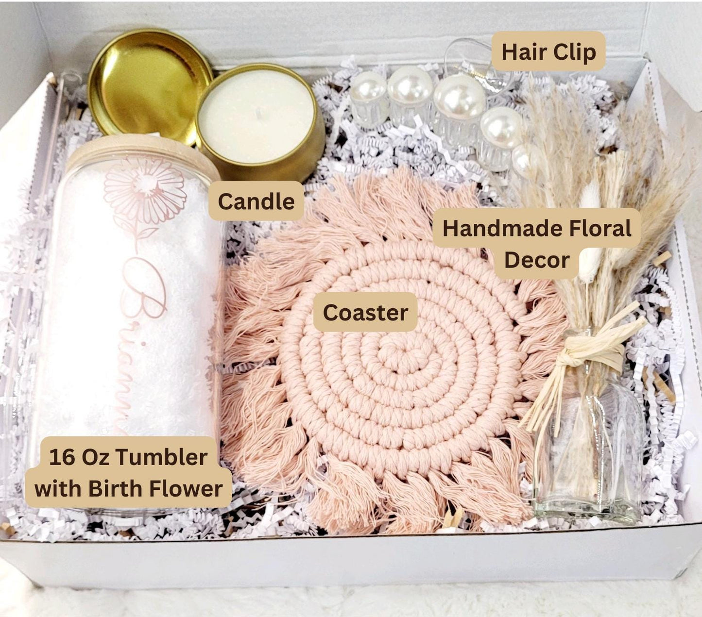 Gift Box Best friend gift  for her custom Glass mug gift for birthday gift for sister care package gift for bridesmaid gift custom name gift