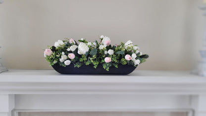 Tulip arrangement dining table tulip centerpiece real touch floral arrangement dough bowl arrangement rose spring table decoration spring