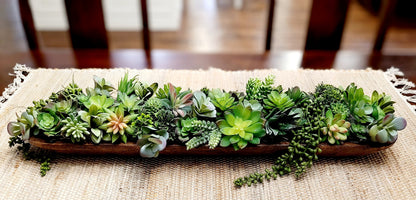 Dining table centerpiece large Succulent arrangement succulent gift her dining arrangement client gift Faux succulent table arrangement gift