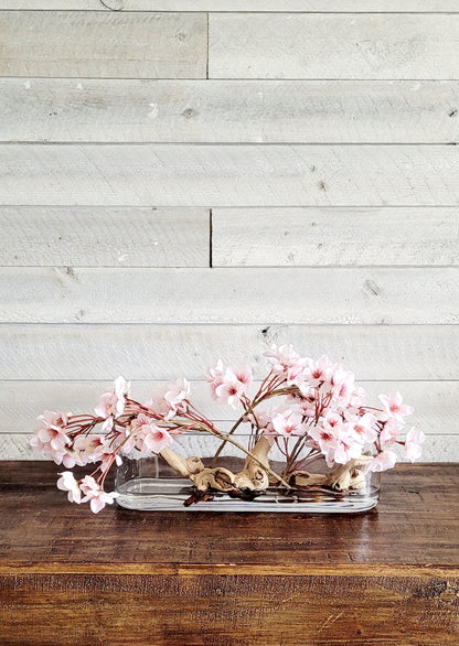 Modern Arrangement Dining Table Centerpiece Pink Floral Arrangement French Country Pink Cherry Blossoms Floral Centerpiece Modern Centerpiec