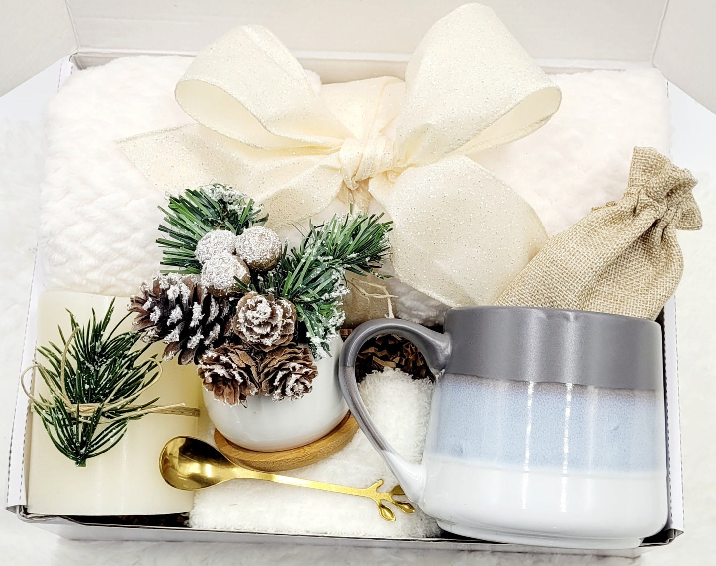 Self Care Gift Box For Her Luxury Gift For Mom Personalized Gift Winter Gift Package Holiday Gift Box Comfy Blanket Gift Wellness Gift Her