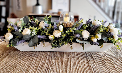 Peony Centerpiece 27' lavender centerpiece spring table decor spring decor ideas dough bowl arrangement lavender arrangement dining table