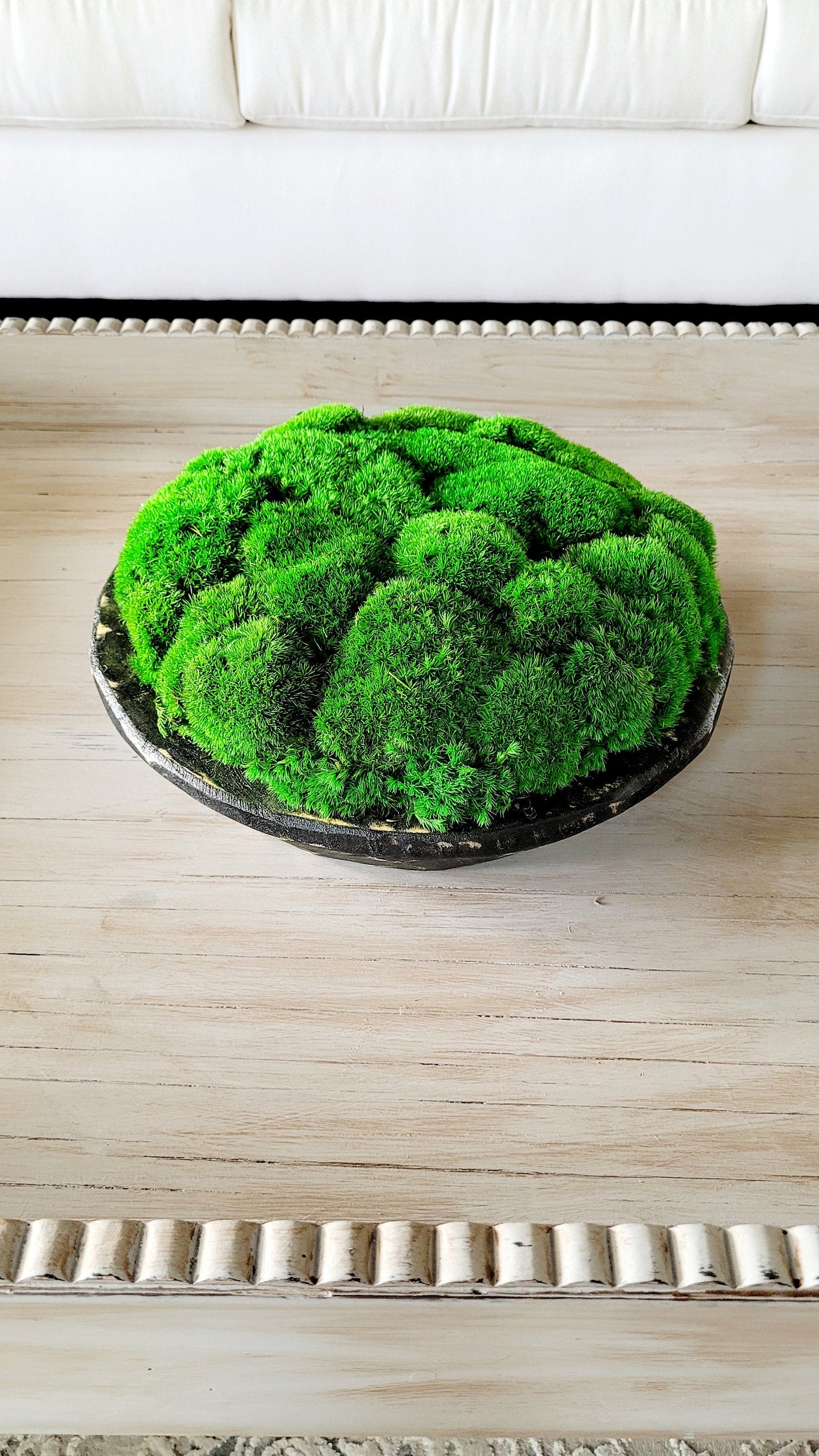 Modern Farmhouse Decor Moss Bowl Centerpiece Client Gift Dining Modern arrangement Preserved Moss Housewarming Gift  New Home Office Decor