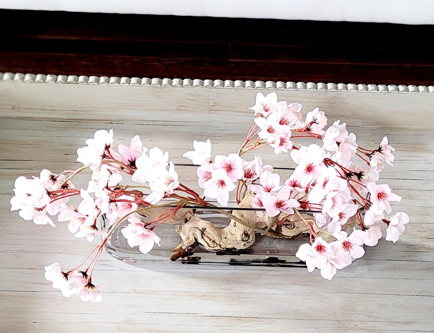 Modern Arrangement Dining Table Centerpiece Pink Floral Arrangement French Country Pink Cherry Blossoms Floral Centerpiece Modern Centerpiec