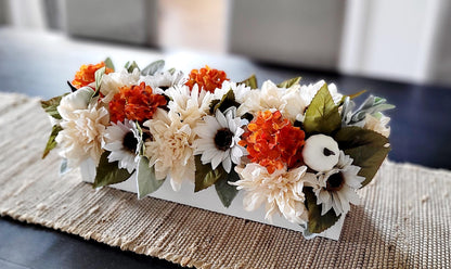 Fall sunflower arrangements dining table flower centerpiece wood box fall arrangement fall decorations for dining table floral gift home