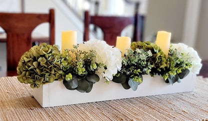 Farmhouse dining table candle decor Rustic centerpiece mantle decor candle centerpiece spring idea decoration new home gift dining floral