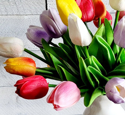 Flower arrangement home decor tulips spring flower gift her flowers mom gift mothers day gift Easter floral centerpiece get well gift friend