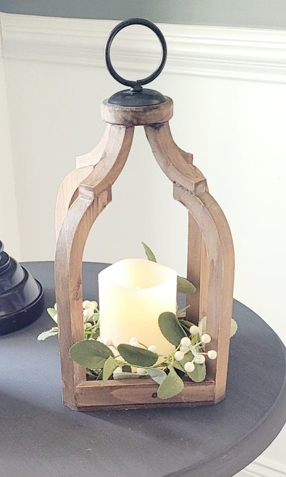 Farmhouse Decor Table Lantern Flameless Candle  Holder Lantern Country Decor Rustic Lantern Lamp  Spring Table Decor Accent Lighting Decor
