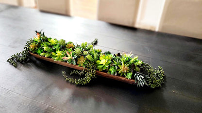 Dining table centerpiece large Succulent arrangement succulent gift her dining arrangement client gift Faux succulent table arrangement gift