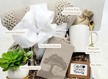 Thinking of You Gift Basket Wellness Gift Box for Best Friend Gift Mom Care Package Sister Gift Basket Co Worker Gift Luxury Unique Basket