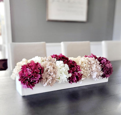 Farmhouse floral arrangement farmhouse decor burgundy flower centerpiece hydrangea wedding decor idea country table decor mantle decoration