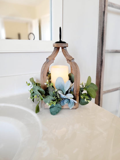 Farmhouse Decor Table Lantern Flameless Candle  Holder Lantern Country Decor Rustic Lantern Lamp  Spring Table Decor Accent Lighting Decor