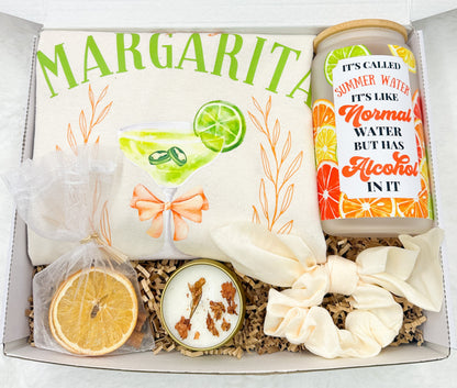 Spicy Margarita Shirt Summer Frosted Tumbler Summer Gift Box Women Margarita Kit Gift Basket Women Unique Birthday Gift Simmer Pot Mix Kit