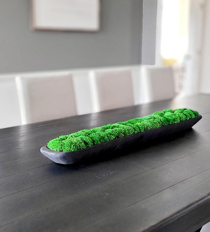 Contemporary Dough Bowl Arrangement Preserved Moss  Modern Centerpiece Client Gift Modern  Dining Table Contemporary Decor Housewarming gift