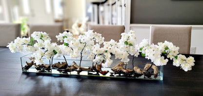 Glass Vase Centerpiece Elegant Faux Peonies Modern Dining Table Decoration Realistic Flower Arrangement Contemporary Home Styling Versatile Table Accent Premium Quality Design Sophisticated Living Room Decor Beautiful Artificial Blooms
