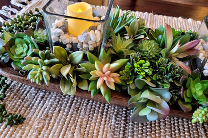 Dining table centerpiece large Succulent arrangement succulent gift her dining arrangement client gift Faux succulent table arrangement gift