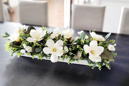 Dining Table Magnolia Arrangement Farmhouse Arrangement Dining Table Magnolia Arrangement Silk Magnolia Table Arrangement Silk Peony Flower