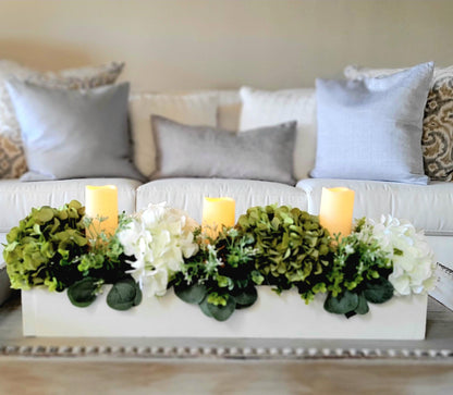 Farmhouse dining table candle decor Rustic centerpiece mantle decor candle centerpiece spring idea decoration new home gift dining floral