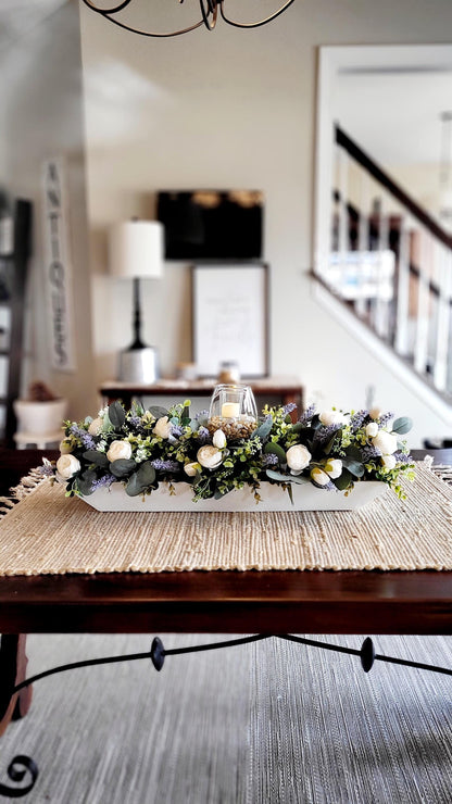 Peony Centerpiece 27' lavender centerpiece spring table decor spring decor ideas dough bowl arrangement lavender arrangement dining table