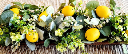 Lemon Decorations Lemon Bowl Filler Lemon table decor dough bowl greenery Decor faux lemon Decor Filler Spring Table Decor Summer Decoration