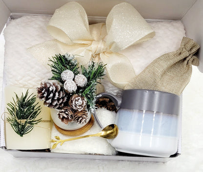 Self Care Gift Box For Her Luxury Gift For Mom Personalized Gift Winter Gift Package Holiday Gift Box Comfy Blanket Gift Wellness Gift Her