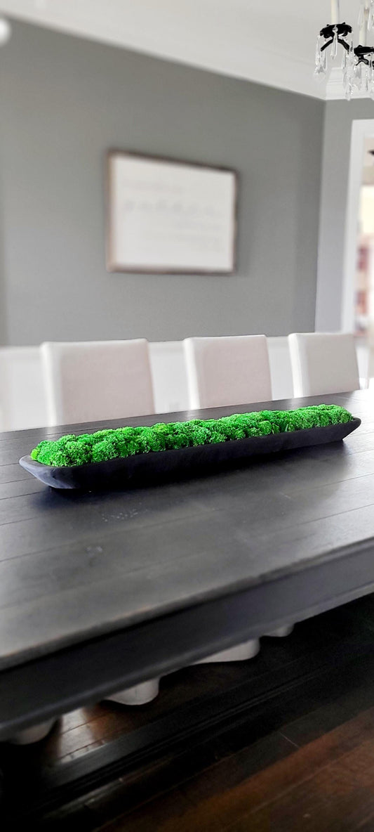 Contemporary Dough Bowl Arrangement Preserved Moss  Modern Centerpiece Client Gift Modern  Dining Table Contemporary Decor Housewarming gift