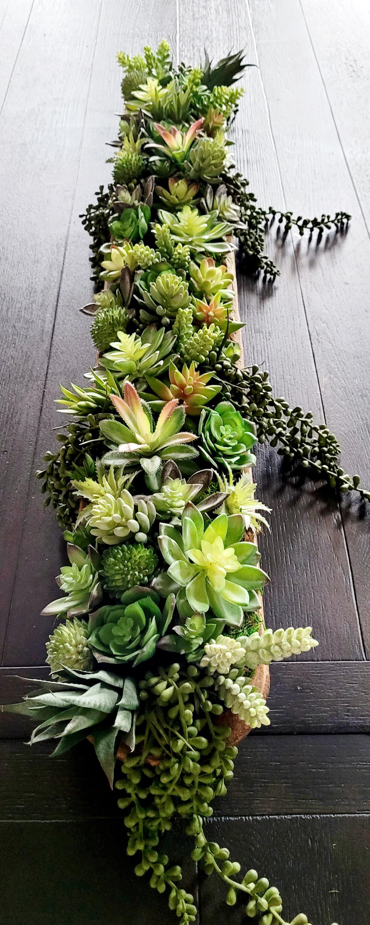 Dining table centerpiece large Succulent arrangement succulent gift her dining arrangement client gift Faux succulent table arrangement gift