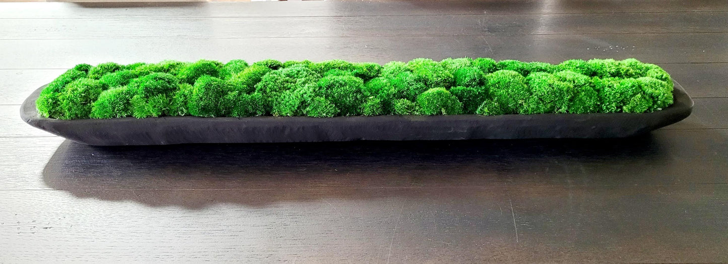 Contemporary Dough Bowl Arrangement Preserved Moss  Modern Centerpiece Client Gift Modern  Dining Table Contemporary Decor Housewarming gift