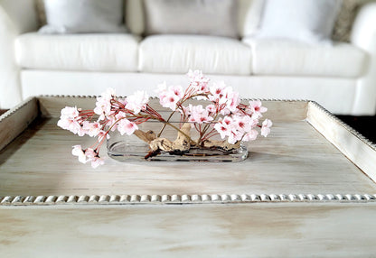 Modern Arrangement Dining Table Centerpiece Pink Floral Arrangement French Country Pink Cherry Blossoms Floral Centerpiece Modern Centerpiec