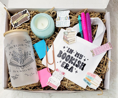 Gift Book reader Gift Box Book Lover gift set book bundle set pre-teen gift personalized Glass cup coffee lover gift set friend gift sister