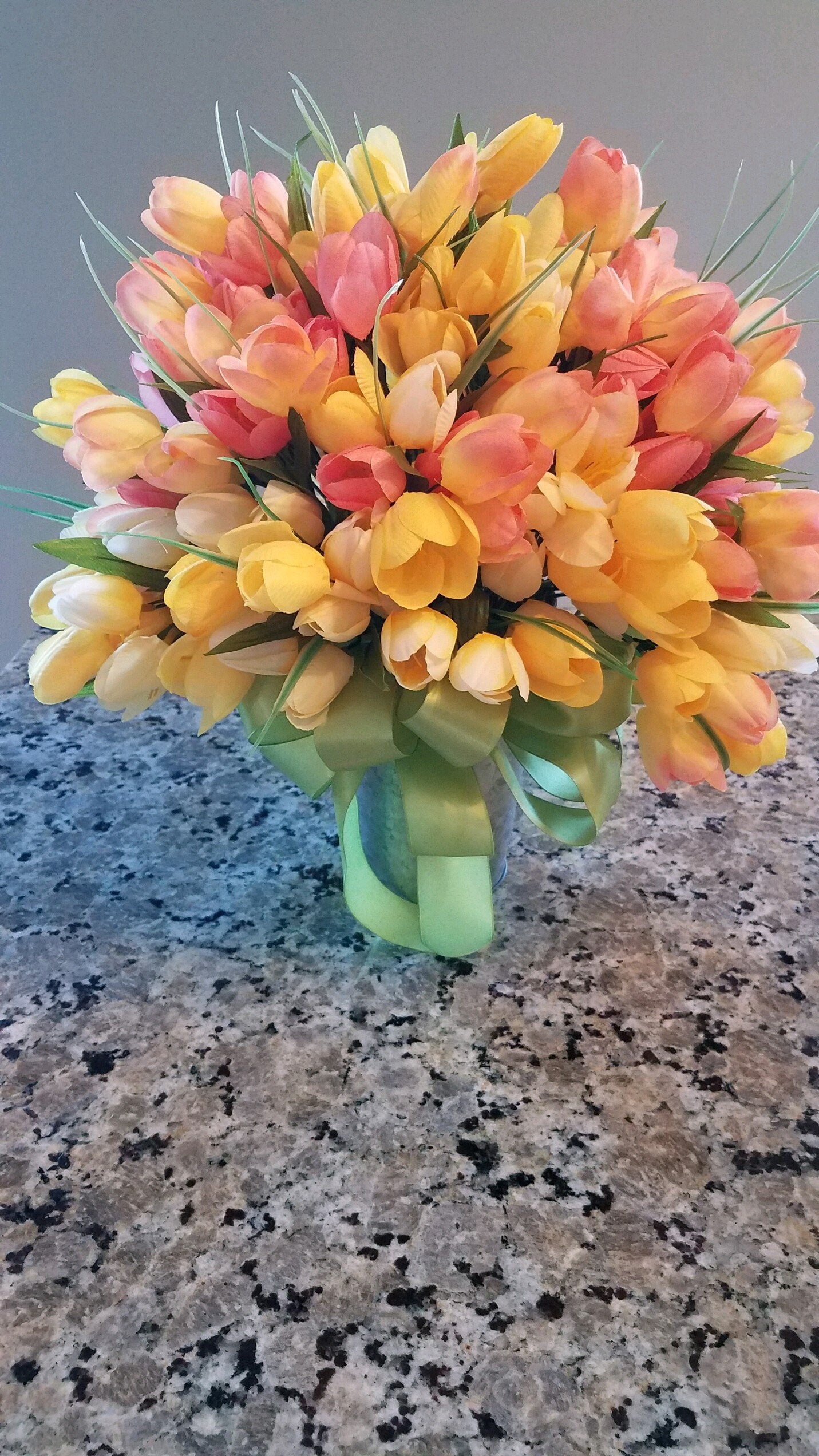 Spring Tulips in Galvanized Tin