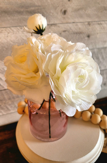 Small Peony Flower Mini Vase